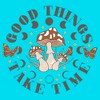 Girl's Lost Gods Good Things Take Time Mushrooms Crop Top T-Shirt - 2 of 3