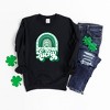 Simply Sage Market Women's Graphic Sweatshirt Lucky Shamrock Rainbow - 3 of 3