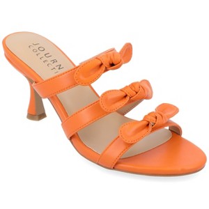 Journee Collection Womens Kristina Kitten Heel Slip On Open Toe Pumps - 1 of 4