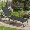 Gymax Outdoor Chaise Lounge Chair Set of 2 Patio Chaise Loungers with Adjustable Backrest and Footrest Outdoor Folding Recliner - 2 of 4
