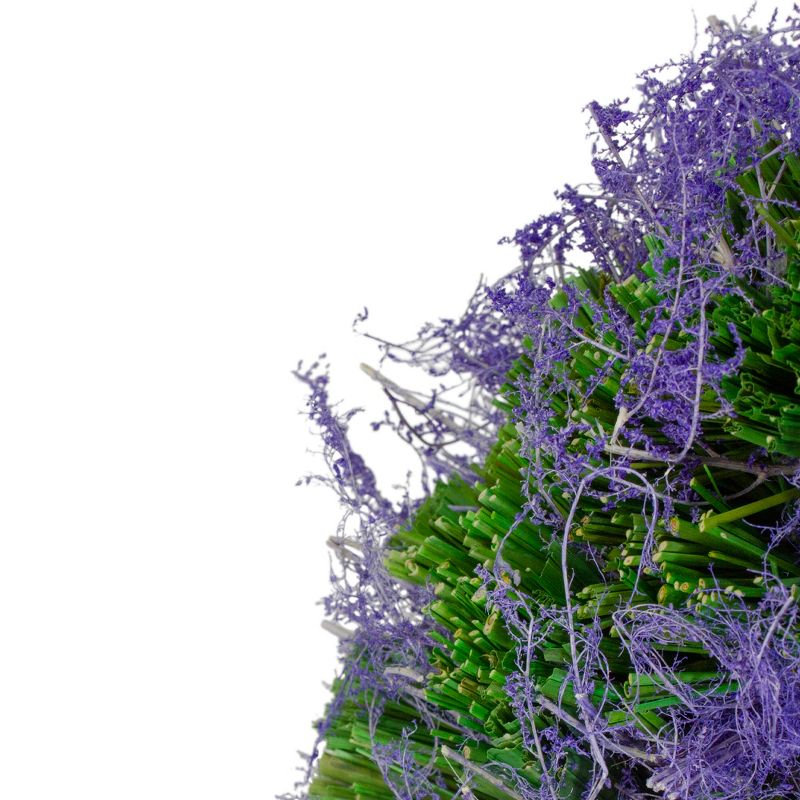 Northlight 14.5" Unlit Purple Reindeer Moss and Green Twig Artificial Floral Spring Wreath, 3 of 4