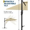 10' x 10' Heavy Duty Cantilever Patio Umbrella, Square Offset Aluminum Offset Sun Shade Outdoor Umbrella with 360-Degree Rotation for Backyard - 3 of 4