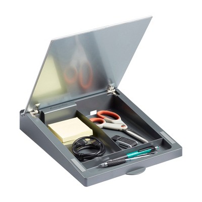 White Brick Angled Glass Magnetic Dry-Erase Memo Station