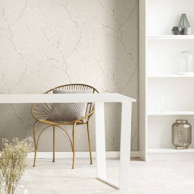 Pearl Cherry Blossom Peel and Stick Vinyl Wallpaper