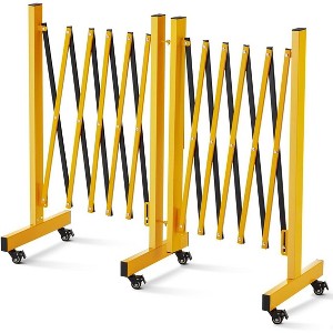 Expandable Metal Barricade, Adjustable Safety Barrier with Wheels, Folding Traffic Fence for Crowd Control, Portable & Heavy-Duty Construction Gate - 1 of 4