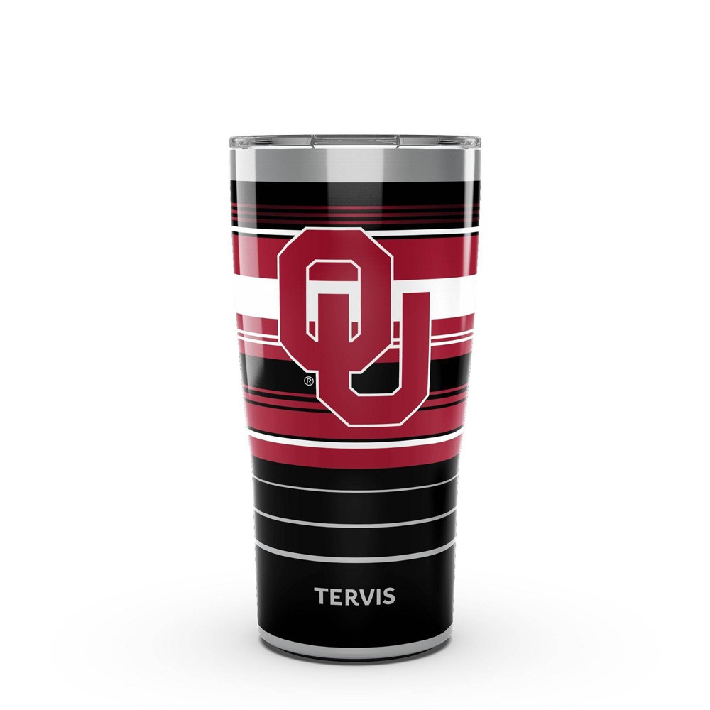 NCAA Oklahoma Sooners 20oz Hype Stripes Stainless Steel Tumbler