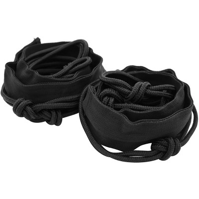 Black Nylon Adjustable Hammock Tree Straps - 2-Pack