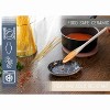 Nat & Jules Marbled Black 6 x 4 Glossy Ceramic Oval Countertop Spoon Rest - 3 of 4