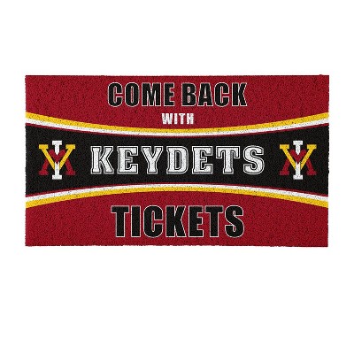 Evergreen Come Back with Tickets Virginia Military Institute 28" x 16" Woven PVC Indoor Outdoor Doormat