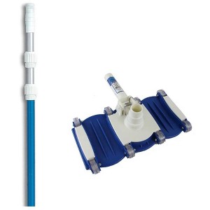 Hydrotools 8150 Swimming Pool Vacuum Cleaner Vac Head w/ 5'-15' Telescopic Pole - 1 of 4