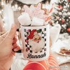 Checkered Santa Claus Vintage Mug, Retro Merry Christmas Gift | OrnamentallyYou - 4 of 4
