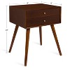 Kate and Laurel Finco Rectangle Wood Side Table, 18x15x24, Walnut Brown - 2 of 4