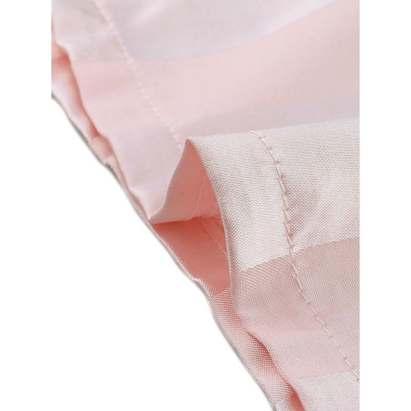 cheibear Women's Satin Soft Button Down Sleepwear with Pants Lounge Pajama Set, 5 of 6