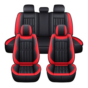 GOTGELIF PU Leather Car Seat Covers Set Universal Fit for 5 Seats, Waterproof & Non-Slip - 1 of 4
