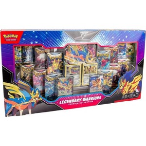 Pokemon TCG: Legendary Warriors Premium Collection Box, Zacian Zamazemta Promos, Gift for Kids, 14 Booster Packs from Sword & Shield - 1 of 4