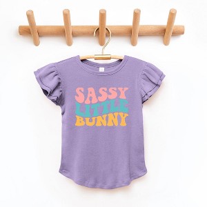 The Juniper Shop Sassy Little Bunny Toddler Flutter Sleeve Tee - 1 of 2