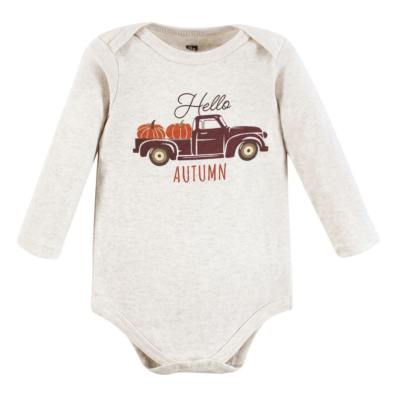 Hudson Baby Unisex Baby Cotton Long-Sleeve Bodysuits, Hello Autumn, 3 of 6