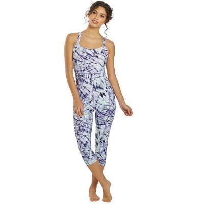 Sporti Active Moonlight Tie Dye One Piece Cropped Swim Unitard
