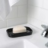 LunaLulinlk (3 pack) Basic Ceramic Soap Dish Black - 2 of 4