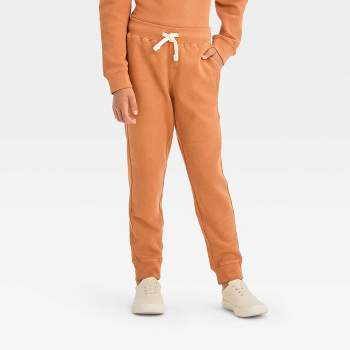 Boys' Solid Wash Athletic Jogger Pants - Cat & Jack™ Orange