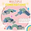 BABYYER 5 Piece Soft Foam Climbing Blocks, Rainbow Indoor Play Equipment with Foldable Slide, Crawling Toys for Toddlers 1-3 - 2 of 4