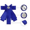 Allegra K Women's Pre-tied Pin Brooch Ribbon Beads Party Bowknot Bow Tie - 4 of 4