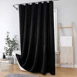 Kate Aurora Serena Elegant Jacquard Woven Fabric Shower Curtain - Standard Size