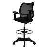 Emma and Oliver Mid-Back Mesh Drafting Chair with Adjustable Arms - 2 of 4