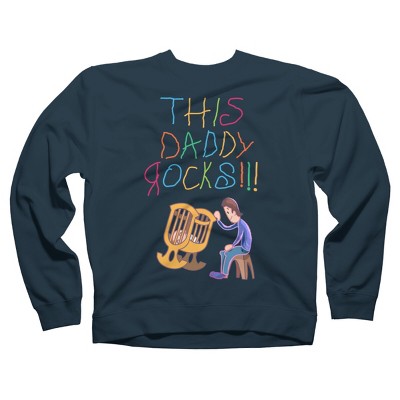 Adult Design By Humans Cute This Daddy Rocks The Baby By walrusindsutries Sweatshirt