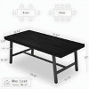 71″ Modern Farmhouse Rectangular Dining Table for 6–10, 1.2″ Thick MDF with Reinforced Edges & Adjustable Metal Feet - 2 of 4
