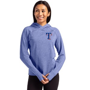Texas Rangers Cutter & Buck Adapt Knit Recycled Womens Heathered Hooded Pullover - 1 of 1