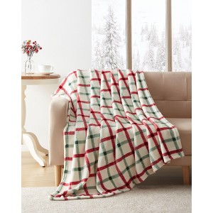 Kate Aurora Holiday Classics Christmas Plaid & Ultra Plush Accent Throw Blanket - 50 in. W x 60 in. L - 1 of 3