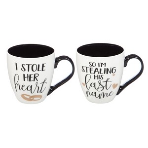 Evergreen Beautiful Wedding Ceramic Cup Gift Set - 6 x 4 x 5 Inches Homegoods and Accessories for Every Space - 1 of 4