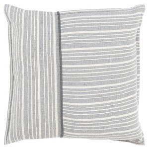 20"x20" Oversize Striped Poly Filled Square Throw Pillow - Rizzy Home - 1 of 4