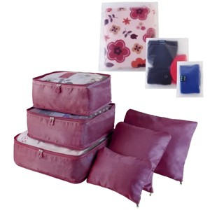 Racxily 9Pcs Clothes Storage Bags Water-Resistant Travel Luggage Organizer Clothing Packing Cubes - 1 of 4