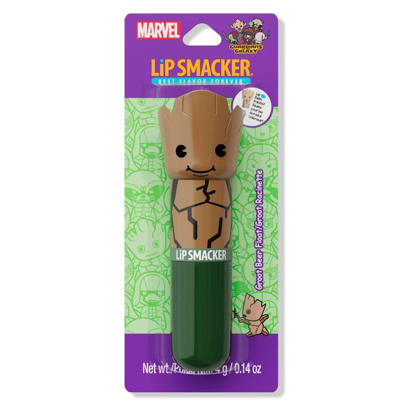 Lip Smacker Guardians of the Galaxy Lippy Pal Lip Balm - Groot Beer Float - 0.14oz, 1 of 7