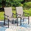 7pc Patio Dining Set with Rectangle Table with 1.57" Umbrella Hole & Sling Arm Chairs - Captiva Designs - image 2 of 4