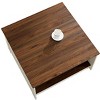Coffee Table Farmhouse Coffee Table with Storage Cocktail Table,for Living Meeting Room with Half Open Storage Compartment - 3 of 4
