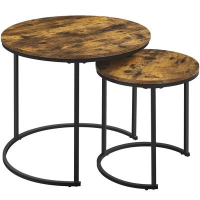 Yaheetech Nesting Round Accent Coffee Table for Living Room