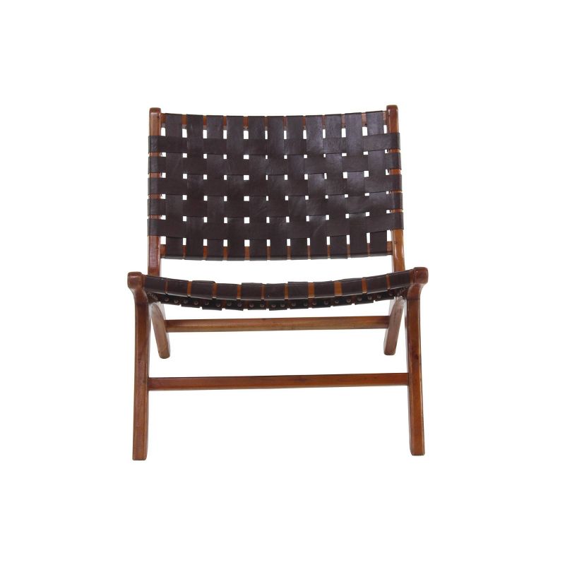 Set of 2 Contemporary Mahogany Accent Chair - Olivia & May, 3 of 17