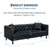81" Mid-Century Modern Leather Chesterfield Sofa - 3-Seater with Deep Seats, Button Tufted & 2 Pillows | For Living Room, Apartment, Office - 4 of 4