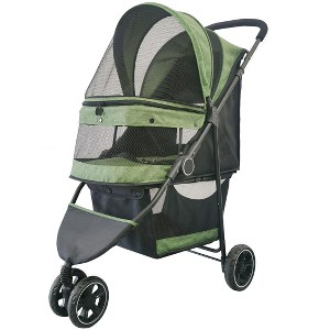 Itopfox 3 Wheel Lightweight Foldable Pet Stroller for Small Dogs & Cats, Portable Jogger All Terrain Travel Gear for up to 30lbs - 1 of 4