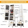 Flip-Top Jewelry Organizer Cabinet - White, Dust-Proof, Perfect for Vanity/Bedroom - 3 of 4