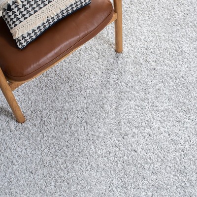 Elysian Ivory Shag Hand-Tufted Rectangular Rug - 5' x 8'