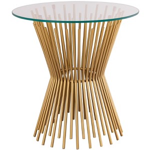 TOV Furniture Grace Glass Side Table By Inspire Me! Home Decor - 1 of 4