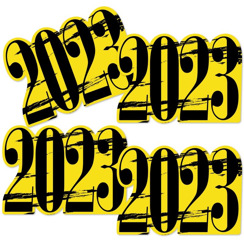 Big Dot of Happiness 2023 Yellow Graduation Decorations - DIY Party Essentials - Set of 20, 2 of 5