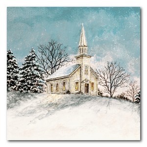 Courtside Market Church on Christmas 30x30 Gallery-Wrapped Canvas - 1 of 4