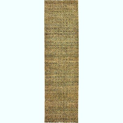 Oriental Weavers Atlas 8048P Green/ Gold Indoor Area Rug - 2'6" x 12'