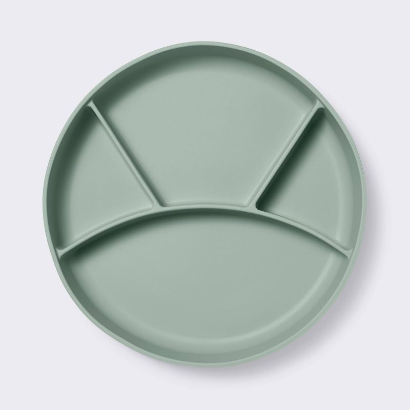 Silicone Suction Divided Plate - Green - Cloud Island&#8482;, 1 of 5