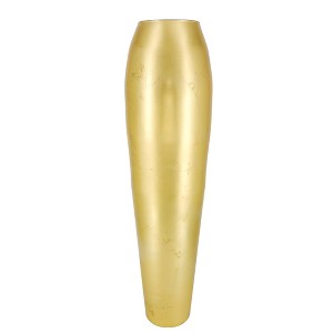 Slickblue 28" Tall Gold Oval Glass Vase, Hand Gilded Display Piece, Large Centerpiece for Floor or Table Decor - 1 of 4